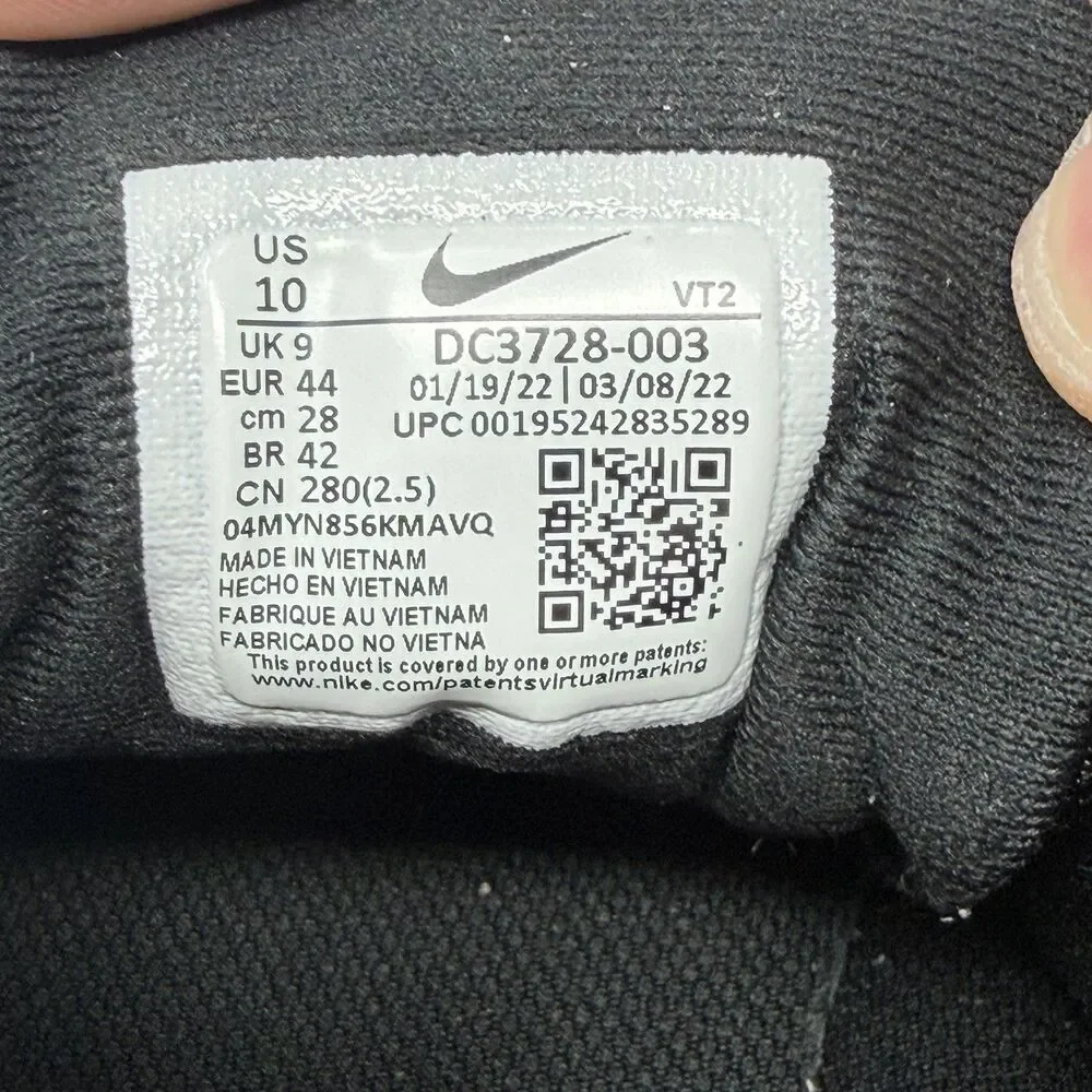 Nike Revolution 6 Next Nature Running Shoes Black/ White Men's Sz 10 US No Box